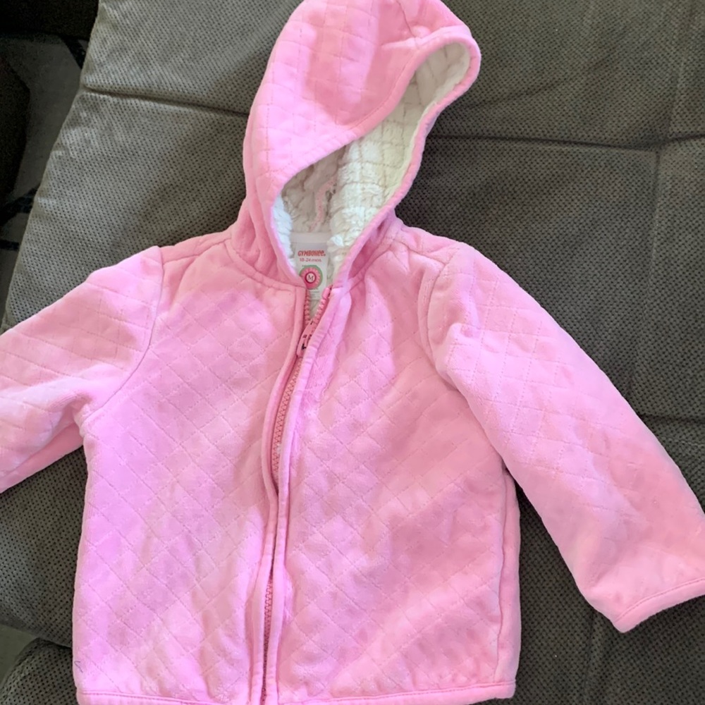 Pink Gymboree zip up 18-24 months worn once